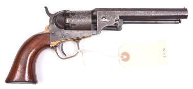 A 6 shot .31" Colt Model 1849 Pocket percussion revolver, numbered 217983 on the frame, trigger