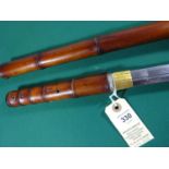 A Japanese sword stick, 20½” blade, in bamboo rustic design stick. £250-275