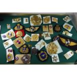 32 items of mostly Uruguayan and Venezuelan military insignia, 1900-1925 period, army, navy and