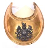 An officer’s gilt gorget of the Scots Fusilier Guards, overlaid with the Royal Arms, Very Good