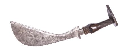 A Coorg shortsword Ayda Katti, the traditional short sword of the Coorg of Malabar, swollen blade