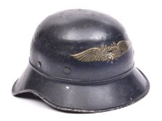 A WWII Third Reich Luftschutz steel helmet, GC (lining replaced) £100-150