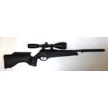 A .22" BSA Lightning XL break action air rifle, number S-834246-09, with black plastic stock and