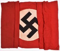 A large Third Reich party double sided wall drape or banner, approximately 100" x 40" (255x107cm),