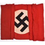 A large Third Reich party double sided wall drape or banner, approximately 100" x 40" (255x107cm),