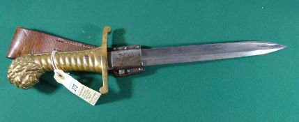 A continental dagger, made from a cut down sidearm or bandsman’s sword, shortened, fullered SE blade