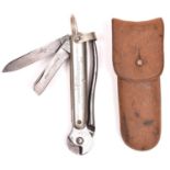 A presentation combination pocket knife/wire cutter, by Joseph Rodgers, “No 6 Norfolk St,