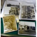 2 Folders of WWI press issue photographs, many relating to King George V and Edward, Prince of