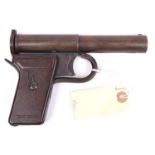 A scarce .177" “Thunderbolt Junior” air pistol, c late 1940s, the rear barrel cover plated