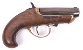 A rare .41" rimfire American Williamson’s Patent derringer pistol with reloadable steel percussion