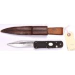 A good folding Bowie knife, blade 7" marked “M Trustworthy. Mappin and Webb Royal Cutlery Works