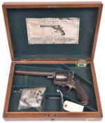 A 5 shot 54 bore Adams Model 1851 self cocking percussion revolver, 11¾” overall, barrel 6¾”,