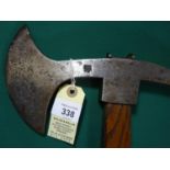 An axe, plain square section downward curved head with blade 5¼”, and pointed peen, 10½” overall,