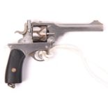 A finely crafted non working miniature Webley Fosbery Model 1901 automatic revolver, 2¼” overall