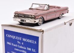 Conquest Models (S.M.T.S.) white metal 1963 Ford Galaxie 500XL Convertible (No.4) Made for 'F.a.