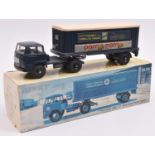 A French Dinky Toys Tracteur Unic Et Semi-Remorque SNCF (803). In dark blue with cream roof. SNCF