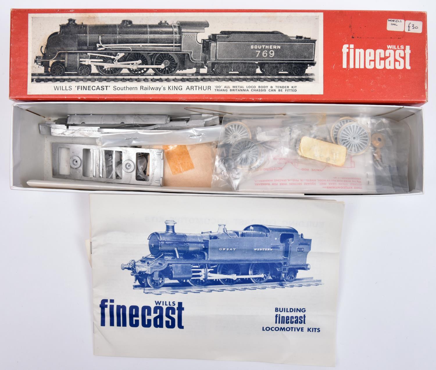 Wills Finecast Southern King Arthur tender locomotive. An unmade kit, boxed with instructions and