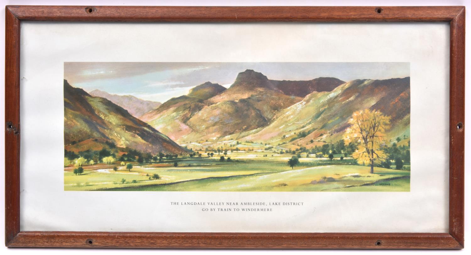 3x Railway Carriage Prints. All framed and glazed. Containing; a print by Greene, 'The Langdale