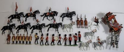 Britains Toy Soldiers. Elizabeth II State Landau, pulled by 6 Windsor Greys. one mounted. 6