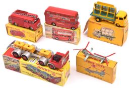 5 Dinky Toys. Leyland 8-Wheeled Chassis (936). Complete with 3 weights. Bristol 173 Helicopter (