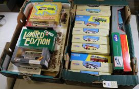 21 Corgi Classics and OOC Buses & Coaches. Including Vintage Buses USA: 6x Yellow coach 743, General