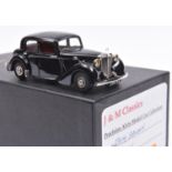 J&M Classics white metal model Alvis TA 14 Saloon No.20. An example in black with maroon interior.