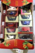 50 Matchbox Yesteryear. 3x AEC S Type Omnibus. 12x Ford Model T Vans etc- Capt. Morgan, Shell, Suze,