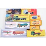 9 Atlas Dinky. Foden Diesel 8-Wheel Wagon (901), Leyland Octopus Wagon (934), Leyland Octopus Flat