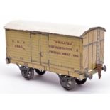 A Gauge One Marklin for GNR 7-ton Insulated Refrigerator Van, 2883. With cream litho printed sides