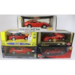 5 1:18 scale cars. Revell Alfa Romeo Spider. 2x Hotwheels Ferrari -La Ferrari and a F430. A Giodi