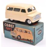 Corgi Toys Bedford Dormobile Personnel Carrier (404). A split screen 1st type in cream with smooth