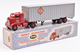 A Dinky Supertoys Tractor-Trailer McLean (948). In red and grey 'McLean Trucking Company' livery,