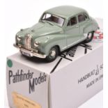 A Pathfinder Models white metal 1952 Austin Hereford saloon (PFM16). An example in light green. With