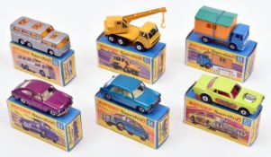 6 Matchbox Superfast. 60. Office Site Truck, in mid blue, with plated silver plastic base and