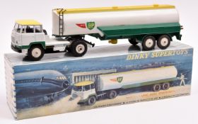 A French Dinky Supertoys Tracteur Unic Avec Semi-Remorque Air BP (887). In white, green & yellow '