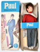 A Sindy's boyfriend; Paul by Pedigee Doll Ltd. "One of the Sindy set" doll in red jumper and blue