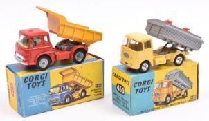 2 Corgi Toys. Neville Cement Tipper on E.R.F. Chassis (460). Yellow cab and chassis with silver