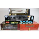 4 1:18 scale cars. Sun Star Lincoln Town Sedan stretched limousine in black. Guiloy Topline Chrysler