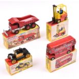 4 Dinky Toys. Gabriel Model T Ford (109). Routemaster Bus (289). Conveyancer Fork Lift Truck (
