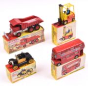 4 Dinky Toys. Gabriel Model T Ford (109). Routemaster Bus (289). Conveyancer Fork Lift Truck (