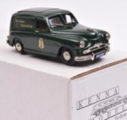 Kenna white metal Standard Vanguard Van. An example in dark green Dutch livery, with 'Het Jensen