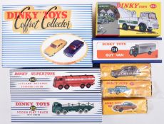 9 Atlas Dinky. Including a French issue 2 vehicle set - BMW 1500 Berline and a Ford Taunus (500SPlus