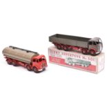 2 Dinky Toys Foden Trucks. A DG 8 Wheel Wagon (501) cab and body in grey, with red chassis, flash