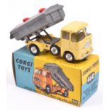 Corgi Toys Neville Cement Tipper Body on E.R.F. Chassis (460). In light yellow and silver, with