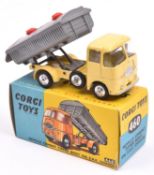 Corgi Toys Neville Cement Tipper Body on E.R.F. Chassis (460). In light yellow and silver, with
