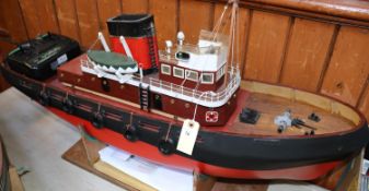 A fine large-scale model of an Ocean Going Tug. Length 109cm. A well constructed radio controlled