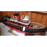 A fine large-scale model of an Ocean Going Tug. Length 109cm. A well constructed radio controlled
