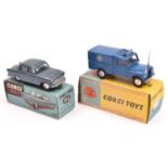 2 Corgi Toys. Standard Vanguard R.A.F. Staff Car (352). In blue with RAF roundel. Plus a Land-