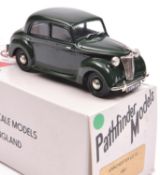 A Pathfinder Model white metal 1951 Lanchester LD10 saloon (PFM28). An example in dark green. With