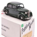 A Pathfinder Model white metal 1951 Lanchester LD10 saloon (PFM28). An example in dark green. With